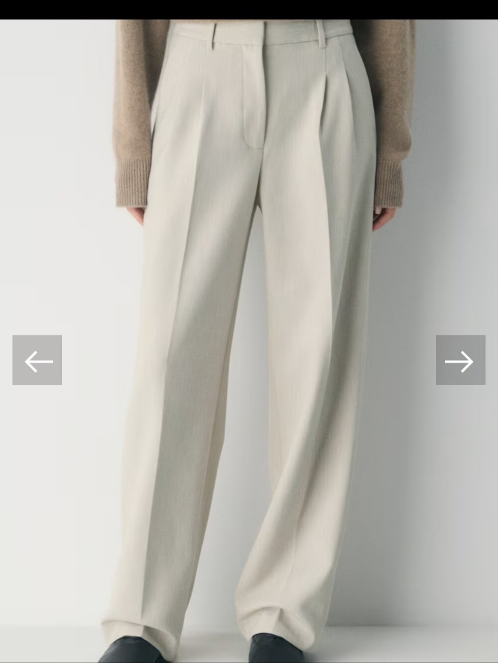 New BABATON Aritzia pleated Effortless cream pants! 0
